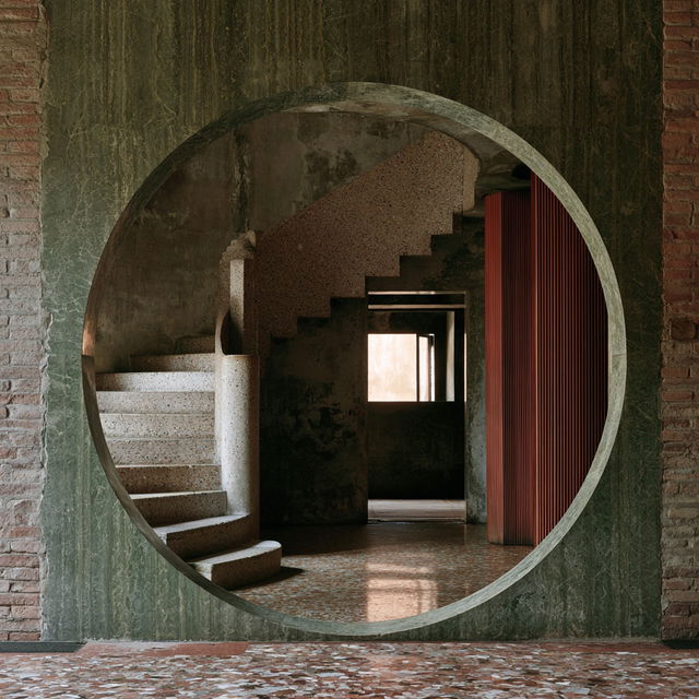 Carlo Scarpa style, Midjourney V8.2, render 2 of 4