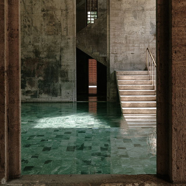Carlo Scarpa style, Midjourney V8.2, render 1 of 4