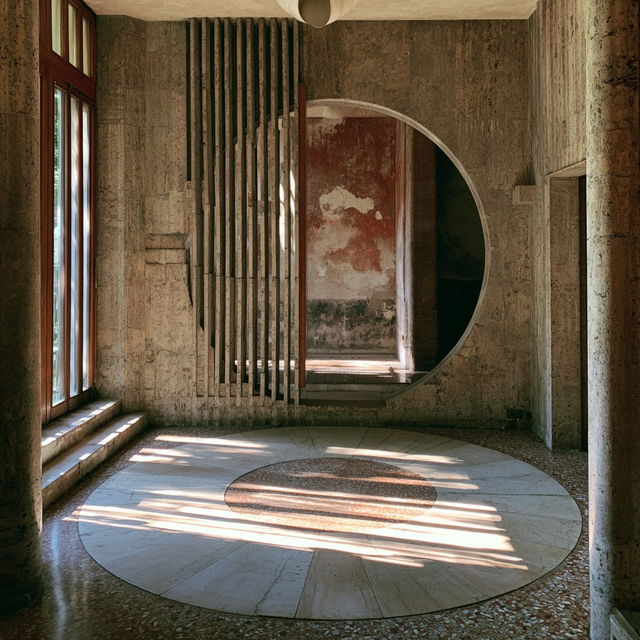 Carlo Scarpa style, Midjourney V8.2, render 3 of 4