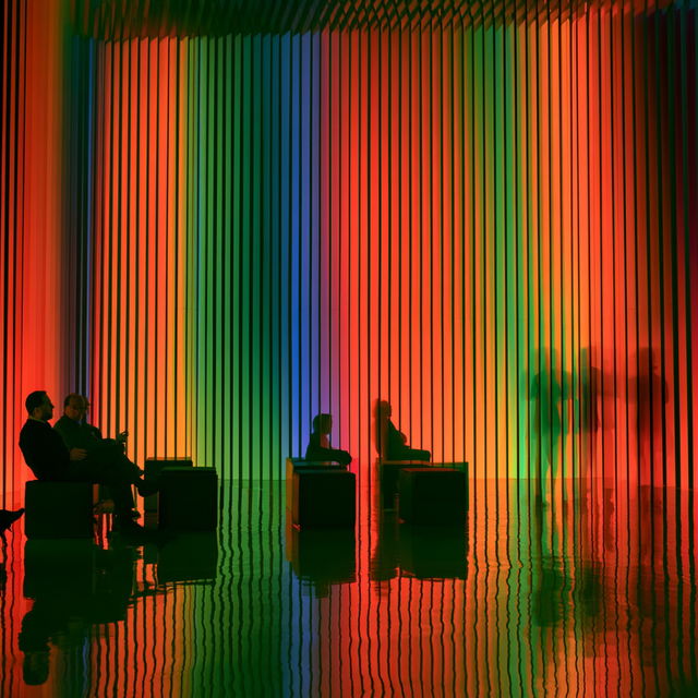 Carlos Cruz-Diez style, Midjourney V8.2, render 3 of 4