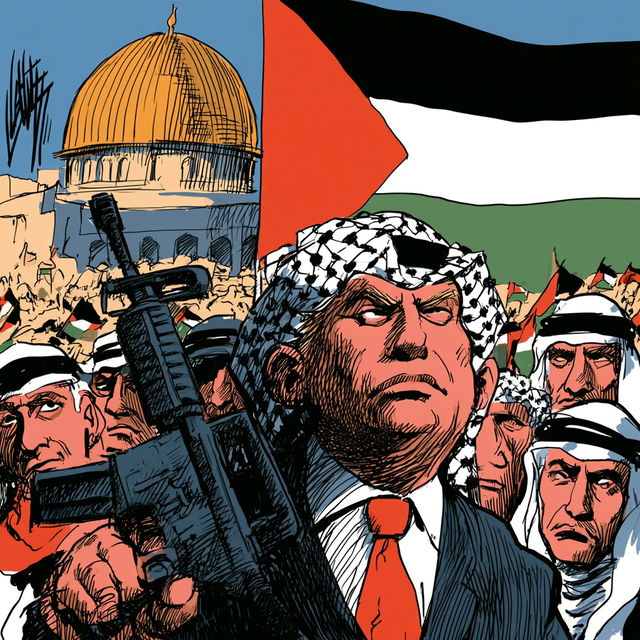 Carlos Latuff style, Midjourney V8.2, render 4 of 4