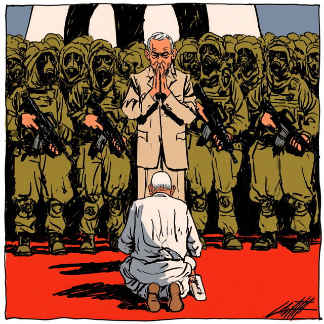Carlos Latuff style, Midjourney V8.2, render 3 of 4