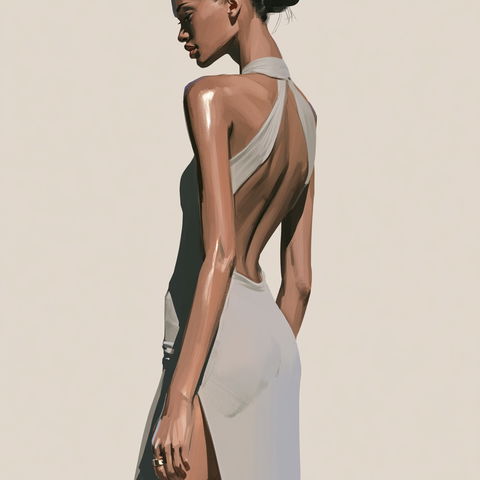 Carly Cushnie style (Fashion designers), Midjourney V8.2