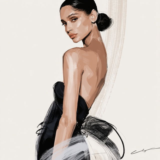 Carly Cushnie style, Midjourney V8.2, render 4 of 4