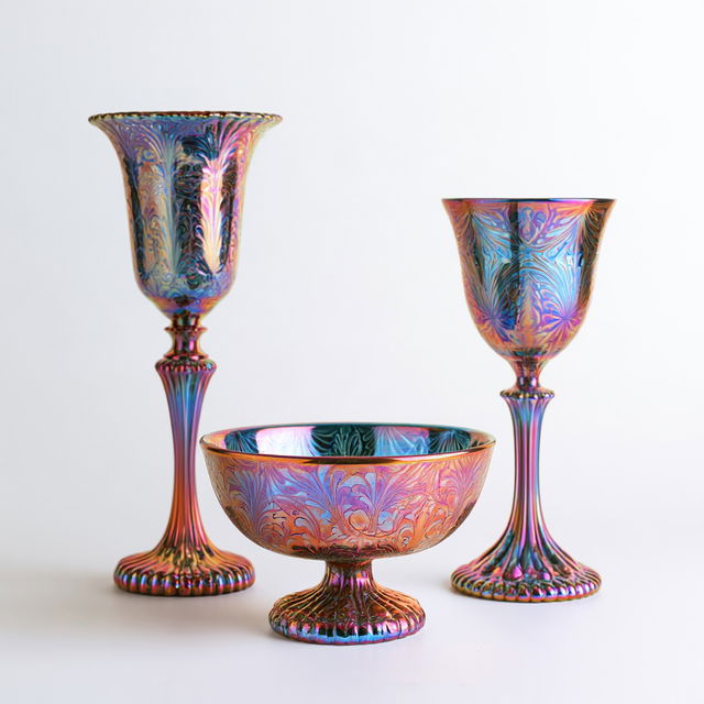 Carnival glass style, Midjourney V8.2, render 2 of 4