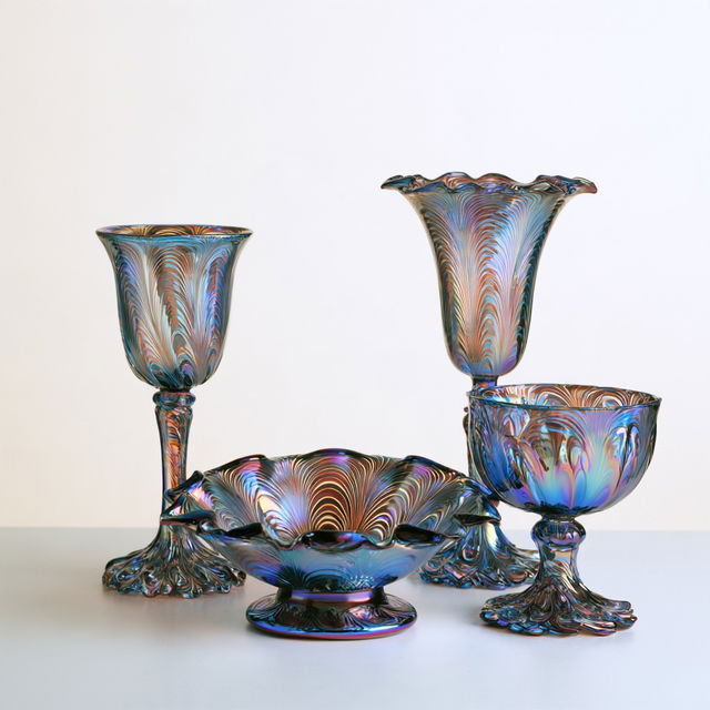 Carnival glass style, Midjourney V8.2, render 3 of 4
