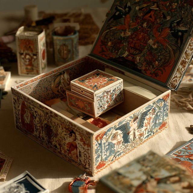 Cartonnage style, Midjourney V8.2, render 2 of 4