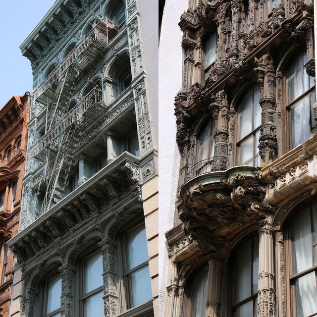 Cast-iron architecture style, Midjourney V8.2, render 2 of 4