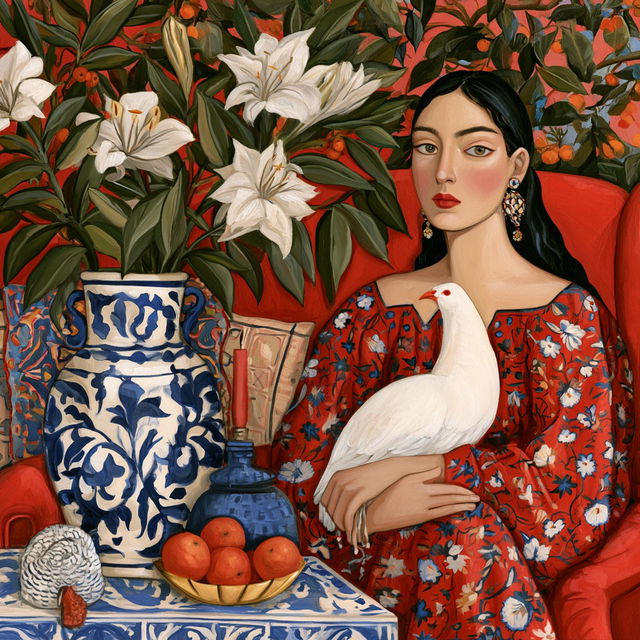 Catherine Nolin style, Midjourney V8.2, render 2 of 4