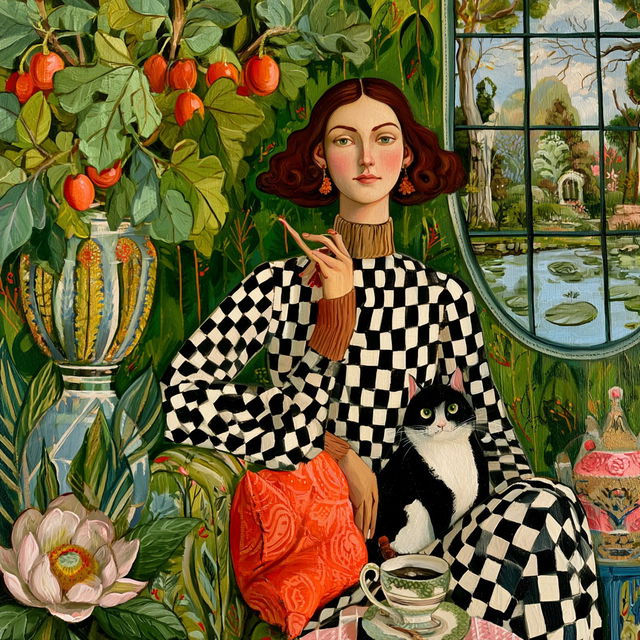 Catherine Nolin style, Midjourney V8.2, render 3 of 4
