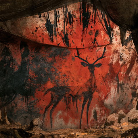 Cave painting style (Genres), Midjourney V8.2