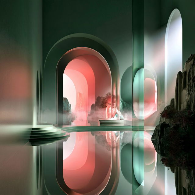 Crystalline Apogee style, Midjourney V8.2, render 2 of 4