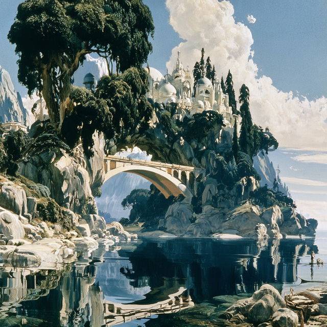 Frostspire Panoramics style, Midjourney V8.2, render 2 of 4