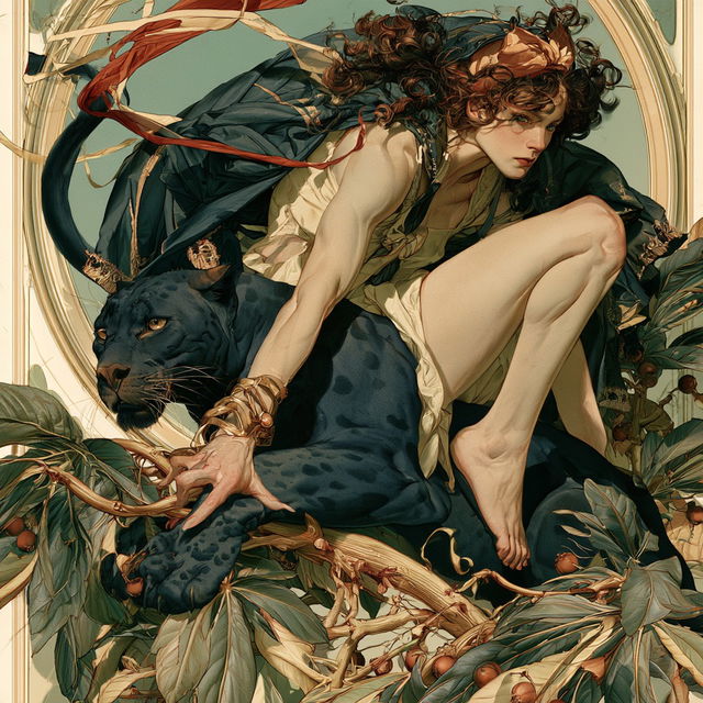 Mythopterica style, Midjourney V8.2, render 4 of 4