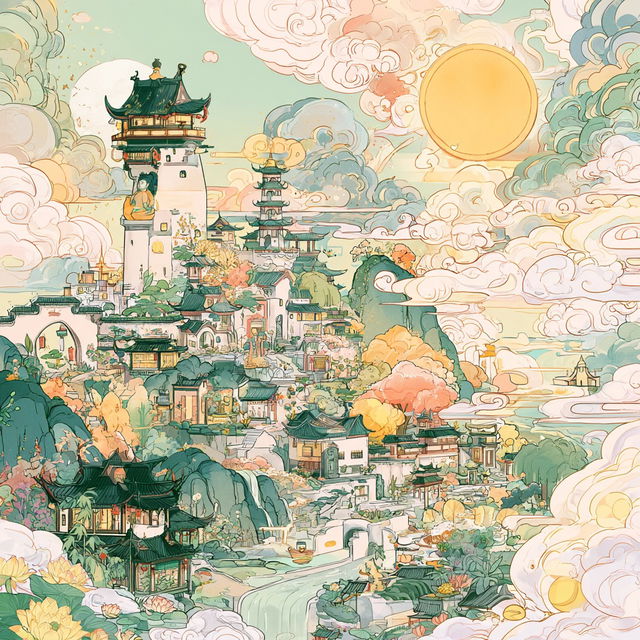 Jadecloud Mythography style, Midjourney V8.2, render 3 of 4