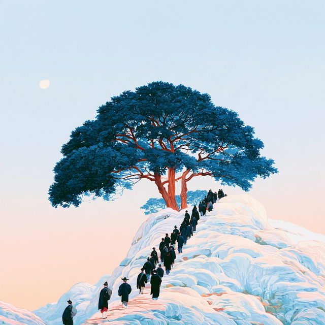 Mimicry Orchard style, Midjourney V8.2, render 3 of 4