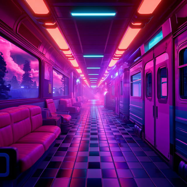 Sunrail Chromapunk style, Midjourney V8.2, render 2 of 4