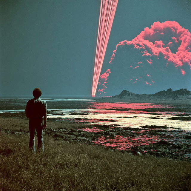 Vaporchrome Frontier style, Midjourney V8.2, render 4 of 4