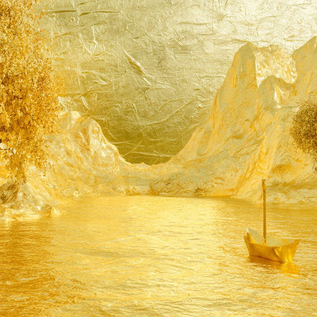 Gilt Damask Topography style, Midjourney V8.2, render 2 of 4