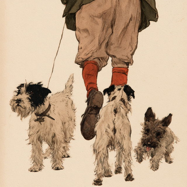 Cecil Aldin style, Midjourney V8.2, render 2 of 4