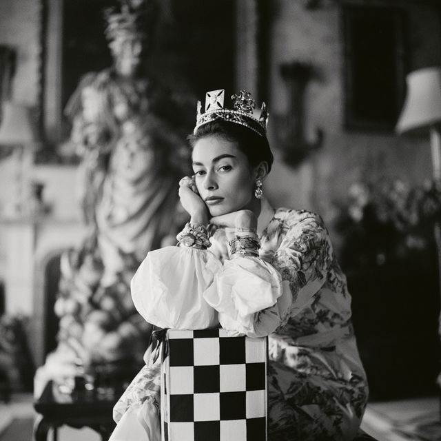Cecil Beaton style, Midjourney V8.2, render 1 of 4