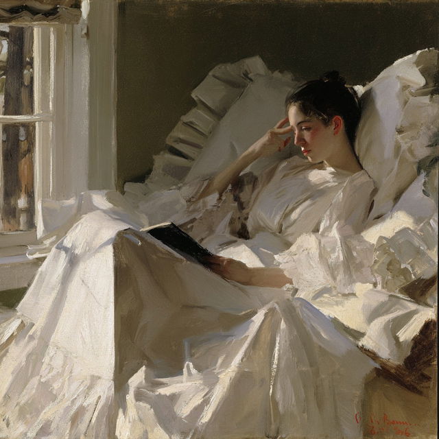 Cecilia Beaux style, Midjourney V8.2, render 2 of 4