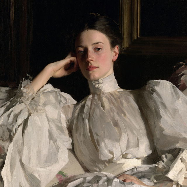 Cecilia Beaux style, Midjourney V8.2, render 1 of 4