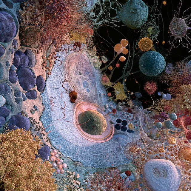 Cellular diagram style, Midjourney V8.2, render 3 of 4