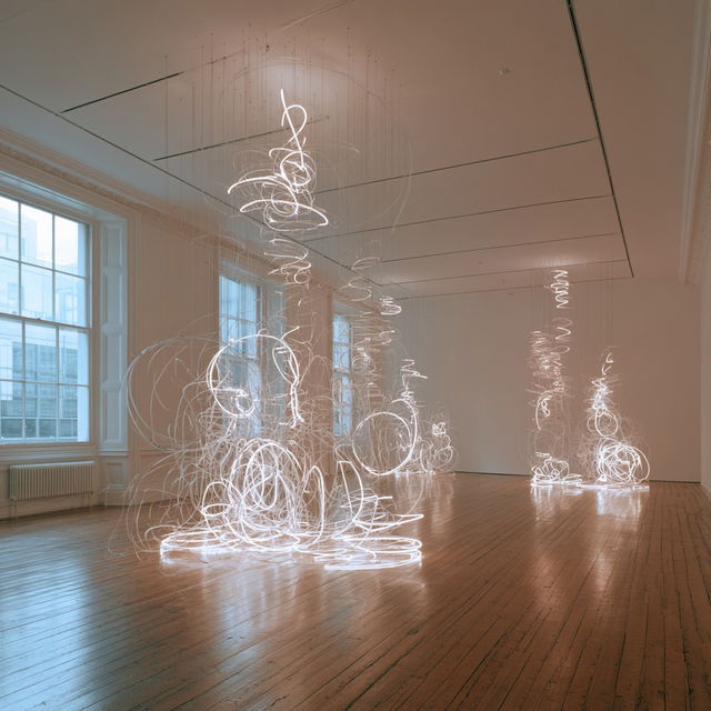 Cerith Wyn Evans style, Midjourney V8.2, render 2 of 4
