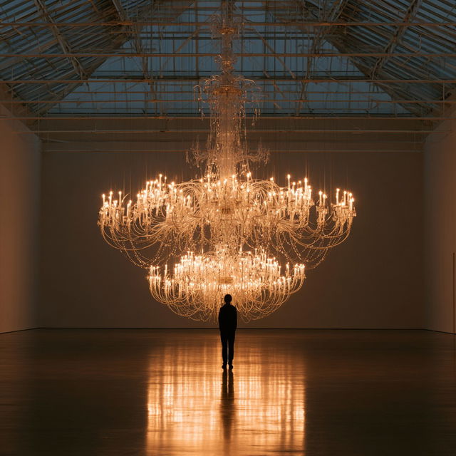 Cerith Wyn Evans style, Midjourney V8.2, render 4 of 4