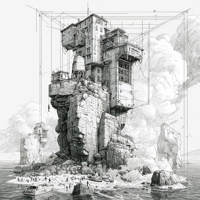 Lithocrenel style, Midjourney V8.2, render 2 of 4