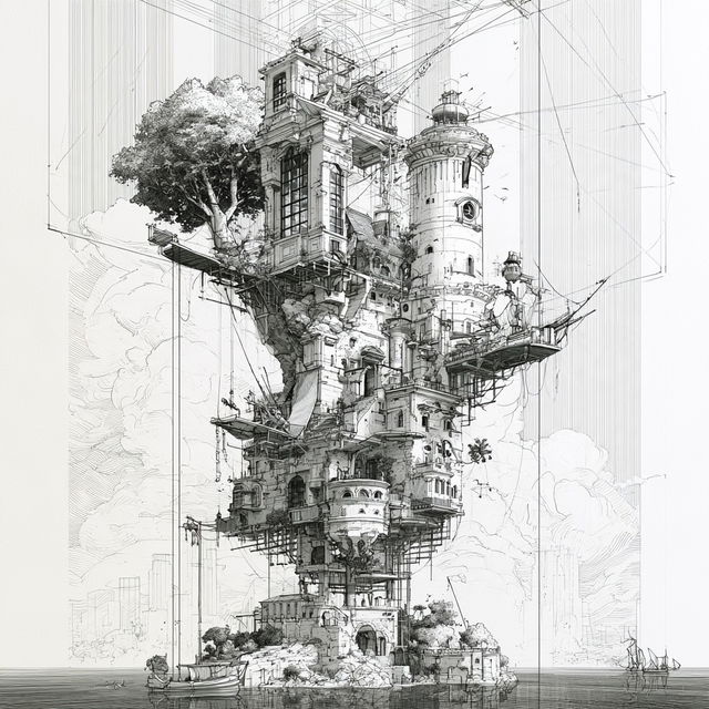 Lithocrenel style, Midjourney V8.2, render 4 of 4