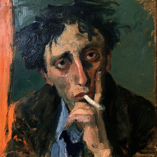 Chaim Soutine style, Midjourney V8.2, render 2 of 4