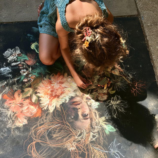 Chalk drawing style, Midjourney V8.2, render 2 of 4