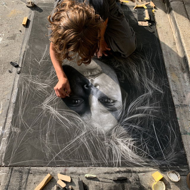 Chalk drawing style, Midjourney V8.2, render 1 of 4