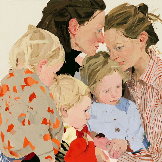 Chantal Joffe style, Midjourney V8.2, render 4 of 4