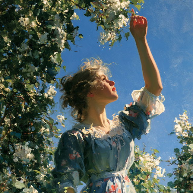 Charles Courtney Curran style, Midjourney V8.2, render 3 of 4