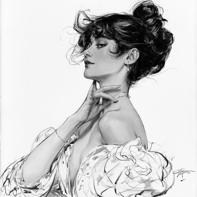 Charles Dana Gibson style, Midjourney V8.2, render 1 of 4