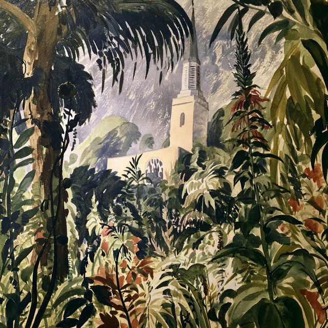 Charles E. Burchfield style, Midjourney V8.2, render 2 of 4