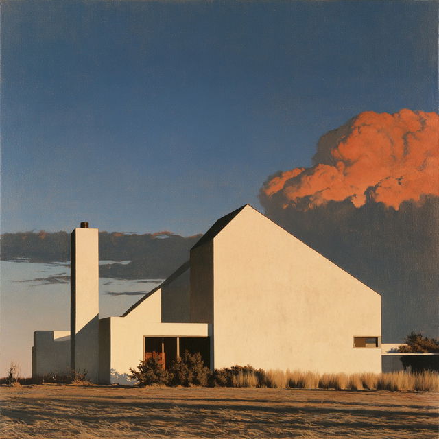 Charles Gwathmey style, Midjourney V8.2, render 2 of 4