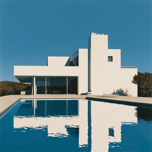 Charles Gwathmey style, Midjourney V8.2, render 1 of 4