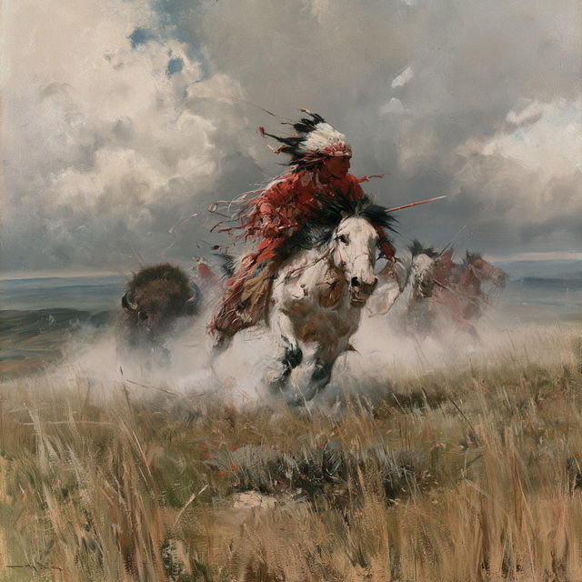 Charles Marion Russell style, Midjourney V8.2, render 3 of 4