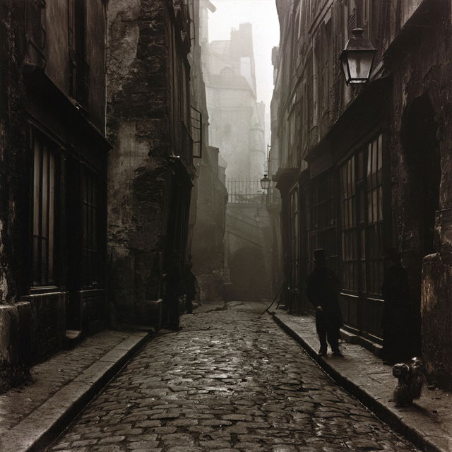 Charles Marville style, Midjourney V8.2, render 1 of 4