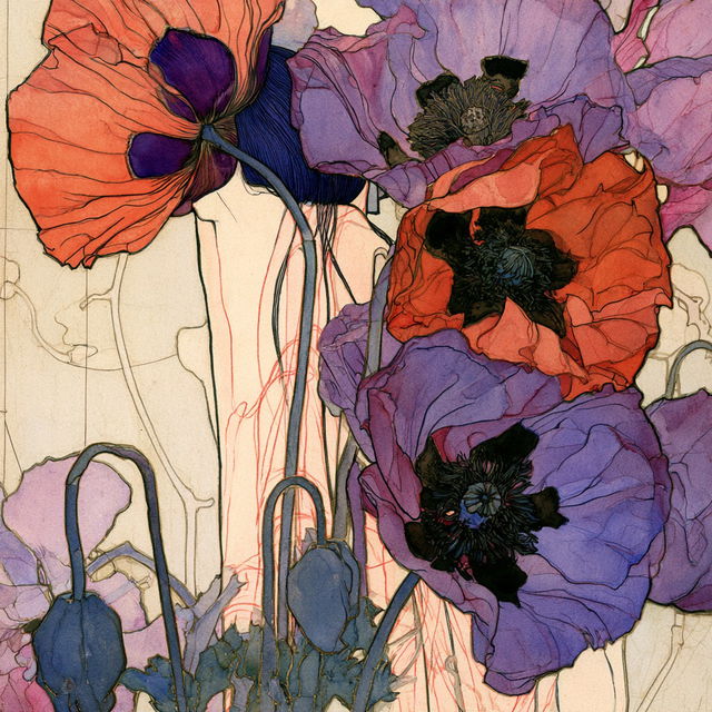 Charles Rennie Mackintosh style, Midjourney V8.2, render 4 of 4
