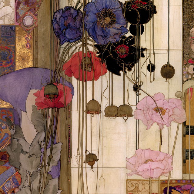 Charles Rennie Mackintosh style, Midjourney V8.2, render 3 of 4