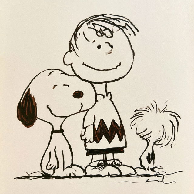 Charles Schulz style, Midjourney V8.2, render 1 of 4