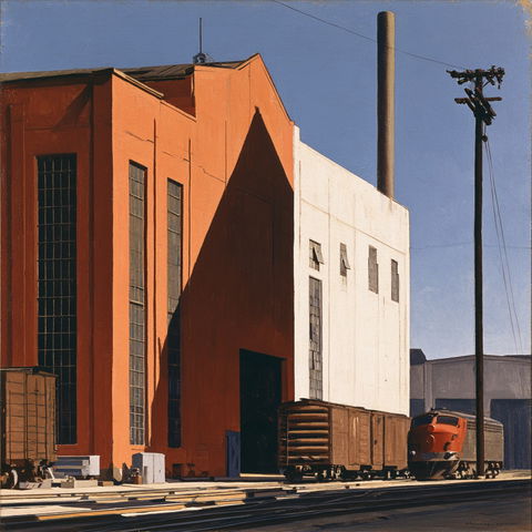 Charles Sheeler style (Painters), Midjourney V8.2
