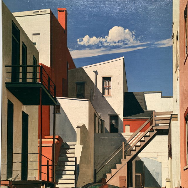 Charles Sheeler style, Midjourney V8.2, render 3 of 4