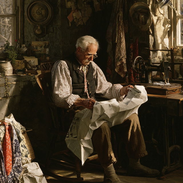 Charles Spencelayh style, Midjourney V8.2, render 4 of 4