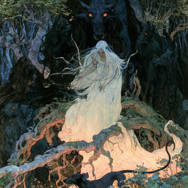 Charles Vess style, Midjourney V8.2, render 2 of 4
